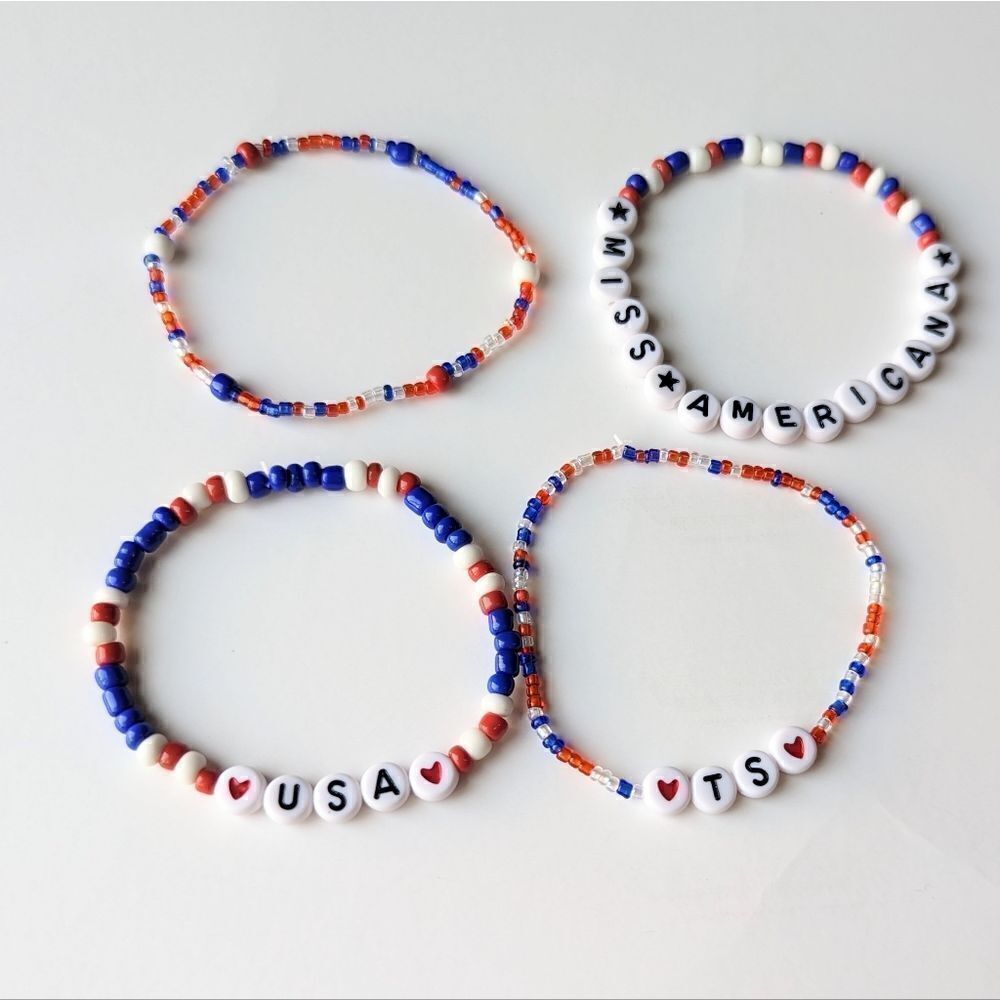 4 Taylor Swift Handmade Bracelets Miss Americana Friendship Bracelets - Picture 7 of 7